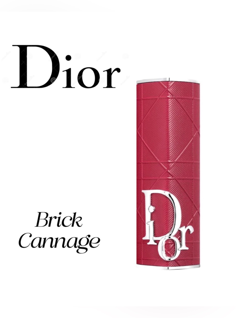 Dior Addict Limited Edition Brick Cannage Shine Lipstick Couture Case NEW/NIB!